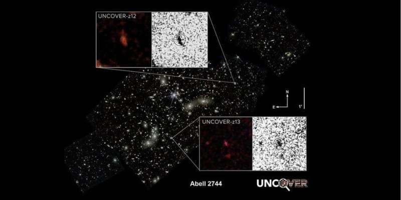 Незвичайна лупа стала в&nbsp;пригоді. Вчені знайшли дві найвіддаленіші галактики чудернацької форми