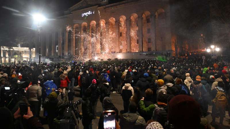 На митингах в Тбилиси задержали 28 человек по уголовным делам